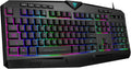 Full Size Wired Gaming Keyboard RGB Backlit Quiet Membrane Switches Black