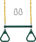Cedar Wood Outdoor Swing Set Monkey Bars Wave Slide Adventure Playset